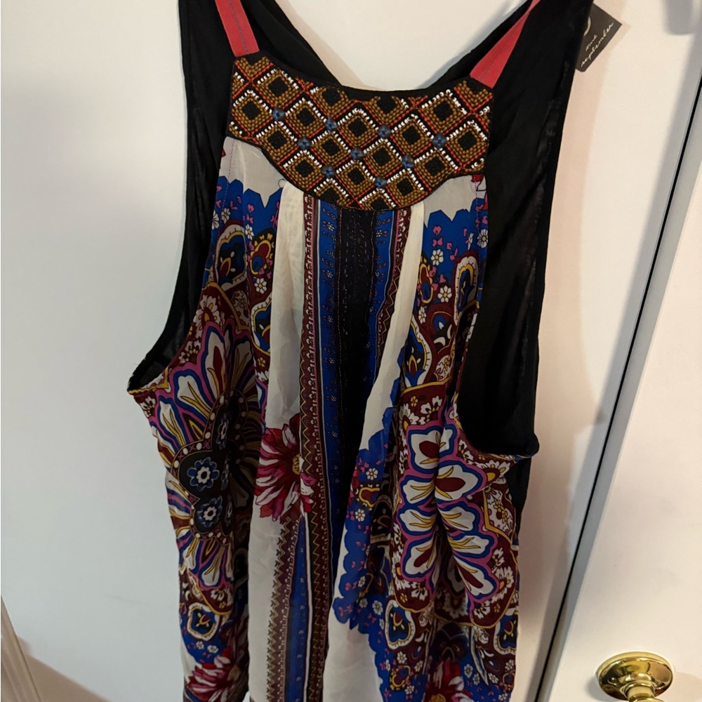 Colorful Sleeveless Boho Top